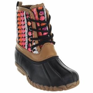 GIRLS SEQUIN MULTI COLOR DUCK BOOT